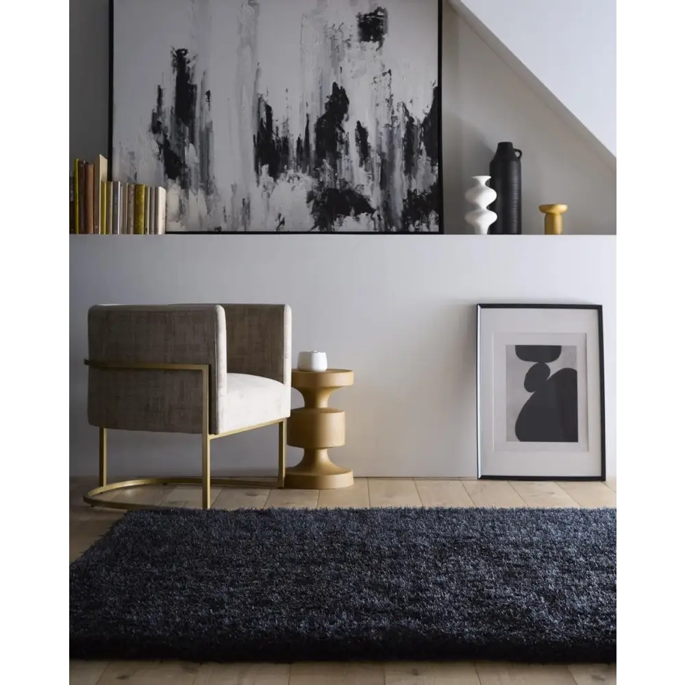 Chicago Black Shaggy Rug - Rugs