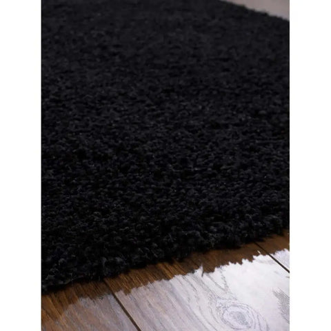 Chicago Black Shaggy Rug - Rugs