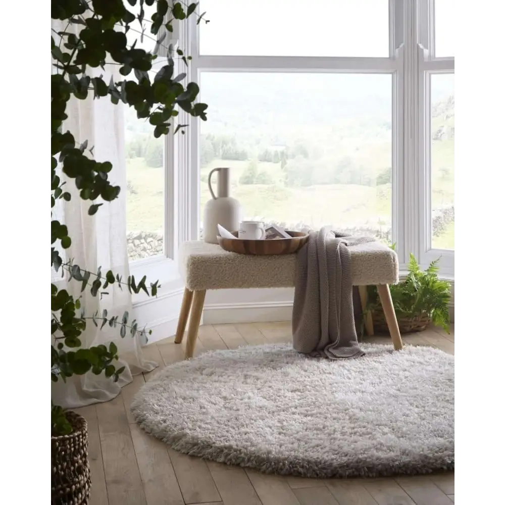 Chicago Cream Shaggy Rug - Rugs