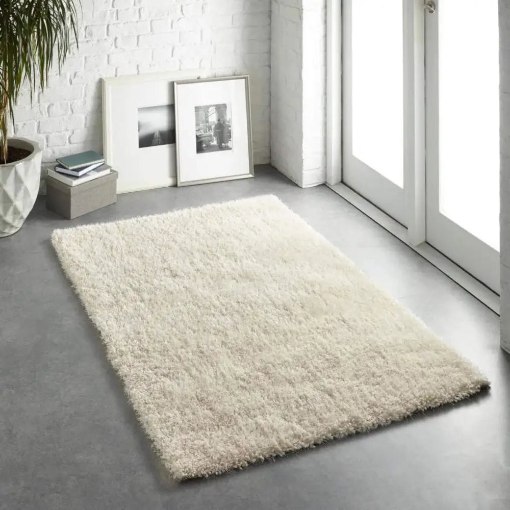 Chicago Cream Shaggy Rug - Rugs