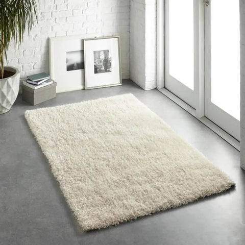 Chicago Cream Shaggy Rug - Rugs