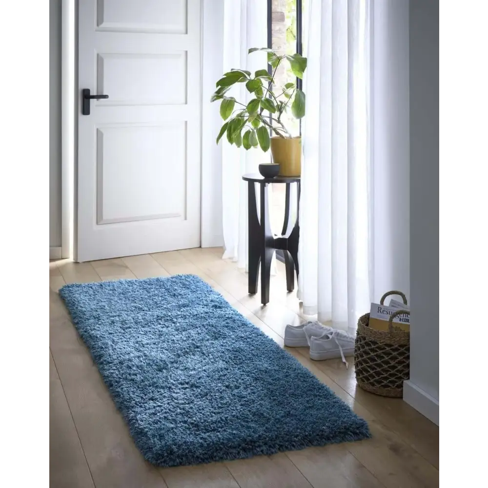 Chicago Dark Teal Shaggy Rug - Rugs