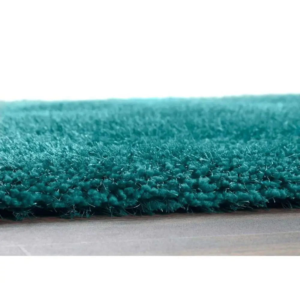 Chicago Dark Teal Shaggy Rug - Rugs