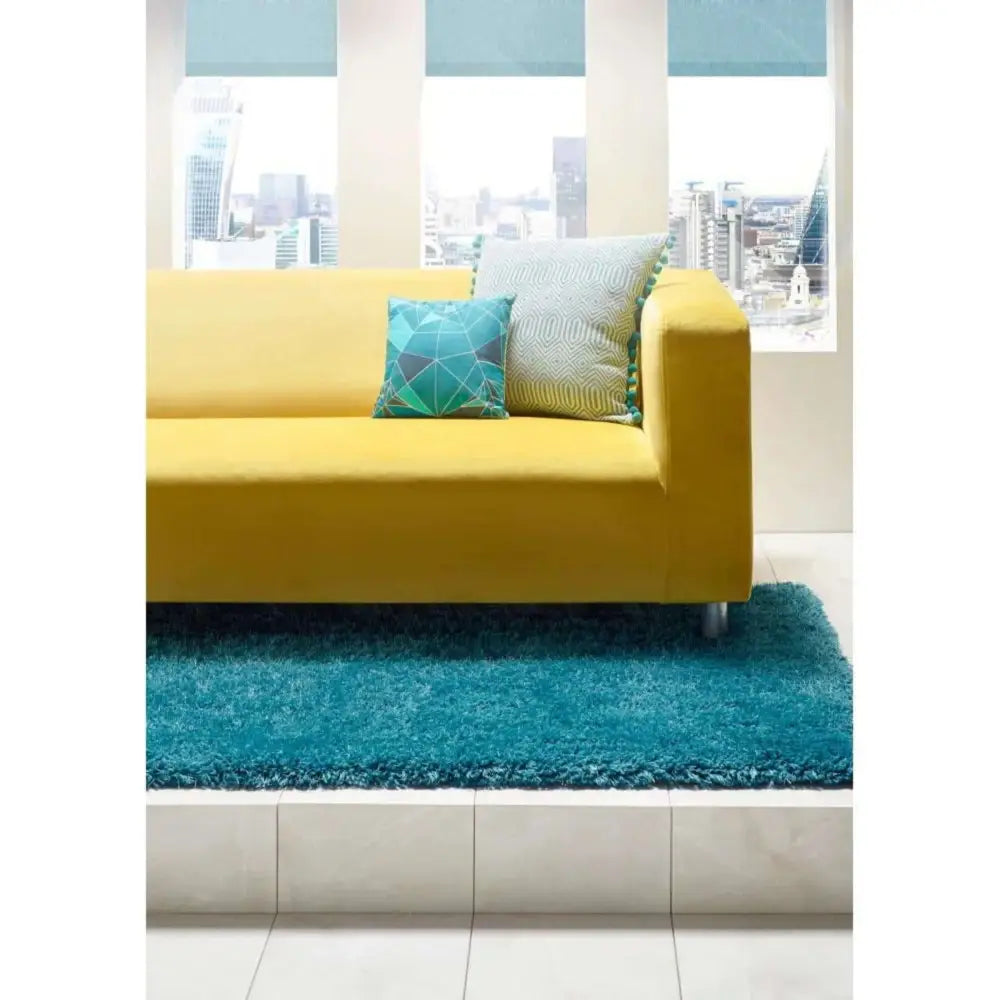 Chicago Dark Teal Shaggy Rug - Rugs