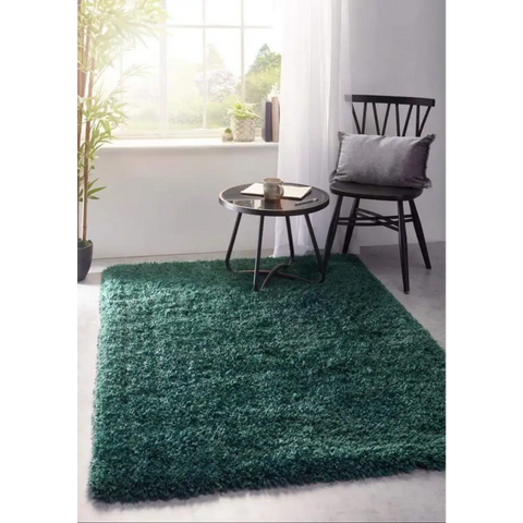 Chicago Forest Green Shaggy Rug - Rugs