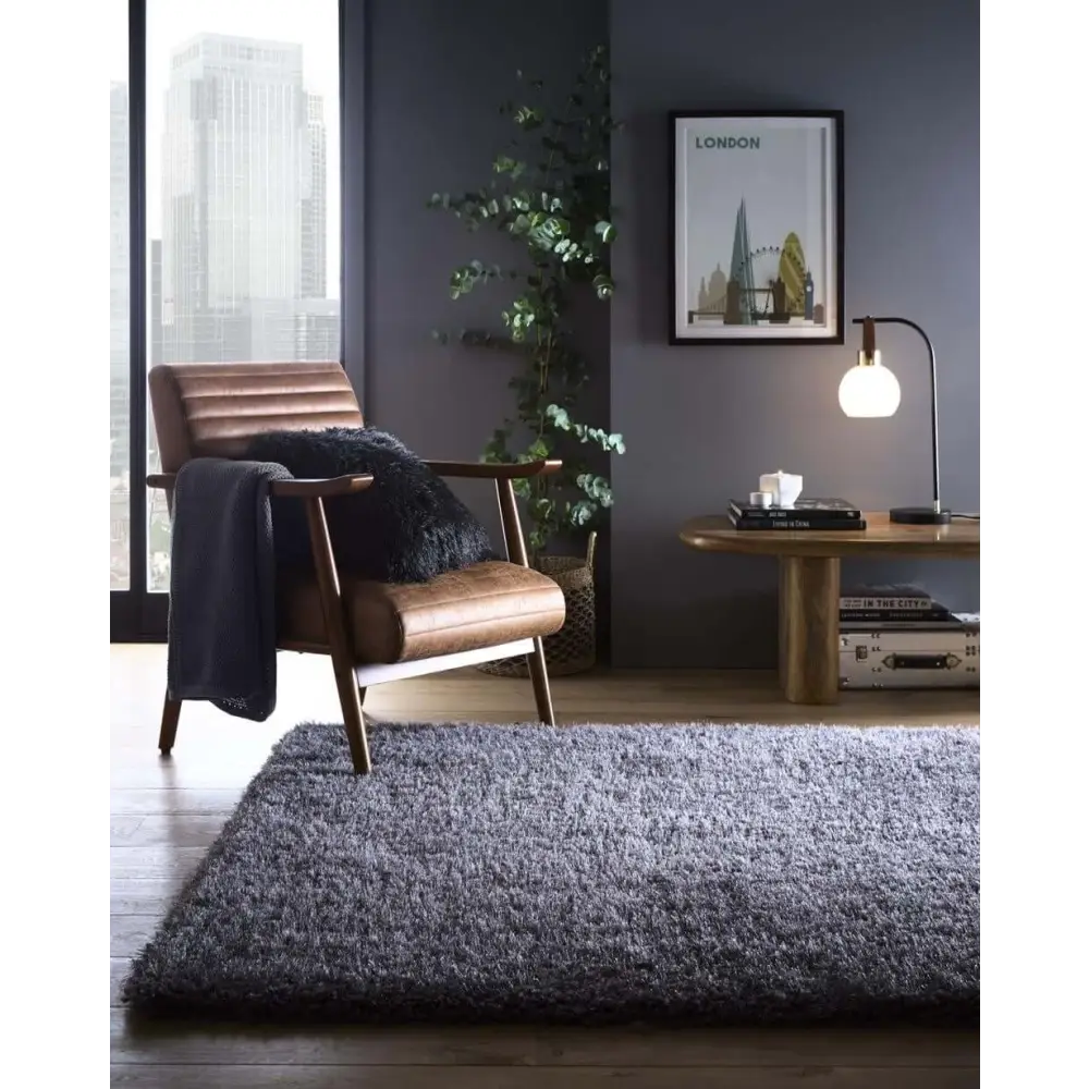 Chicago Grey Shaggy Rug - Rugs