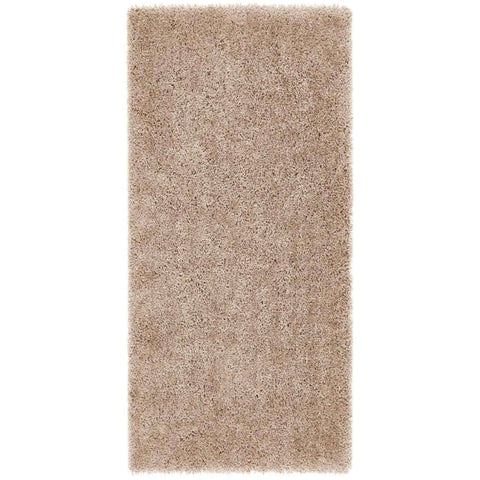 Beige chicago latte shaggy rug with a plush textured surface perfect for cozy living spaces