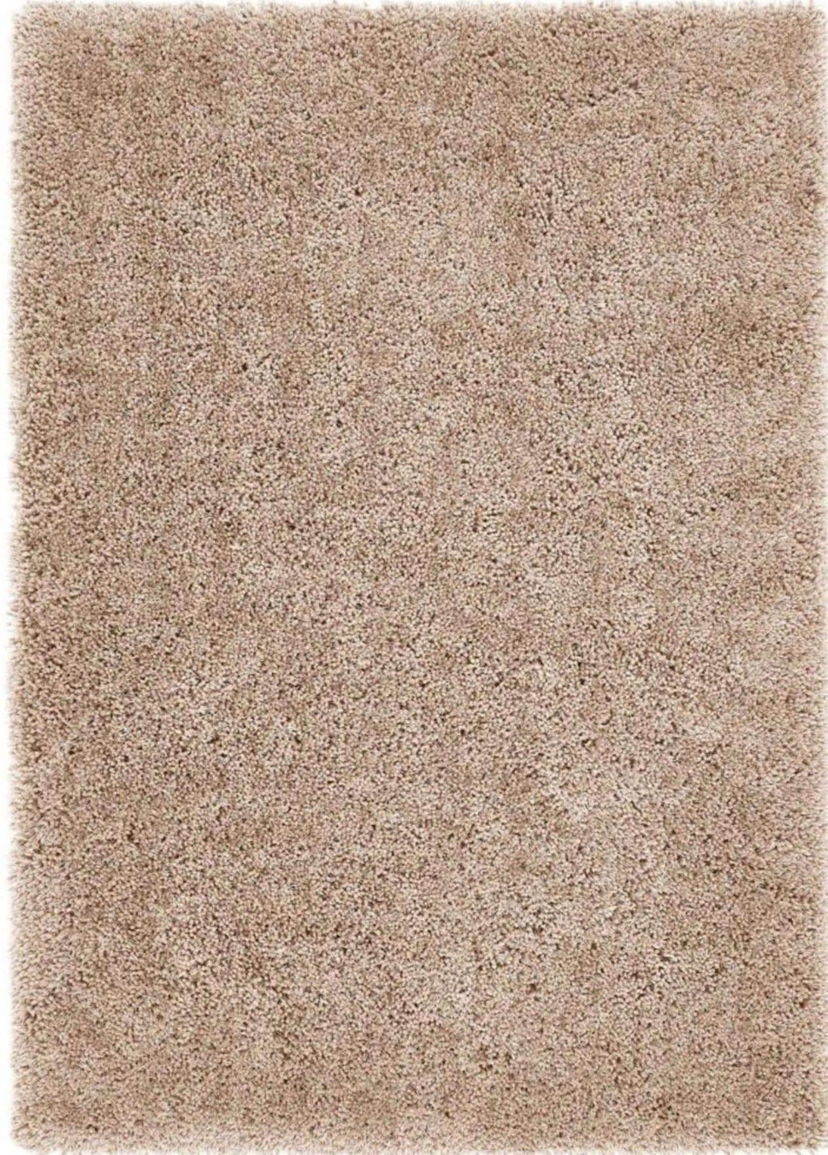 Beige chicago latte shaggy rug with a plush textured surface perfect for cozy living spaces