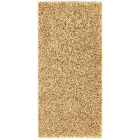 Beige chicago ochre shaggy rug with a plush textured surface perfect for cozy living spaces