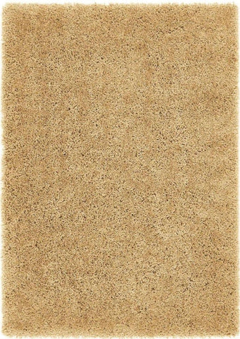 Beige chicago ochre shaggy rug with plush textured surface perfect for cozy living spaces