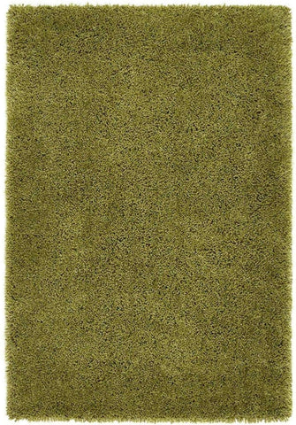 Olive green shaggy chicago rug with plush textured surface and evenly fringed edges for cozy living spaces