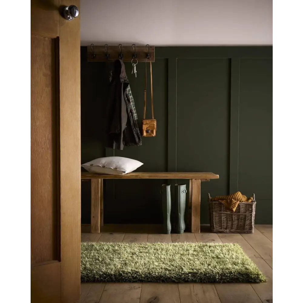 Chicago Olive Green Shaggy Rug - Rugs