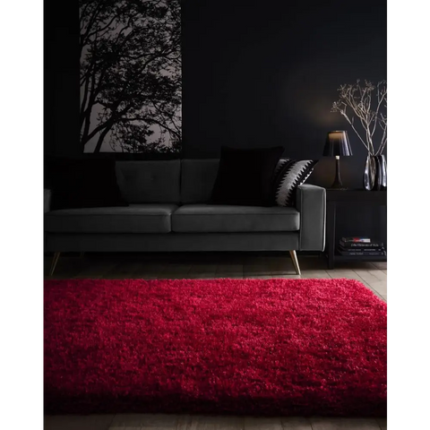 Chicago Red Shaggy Rug - Rugs