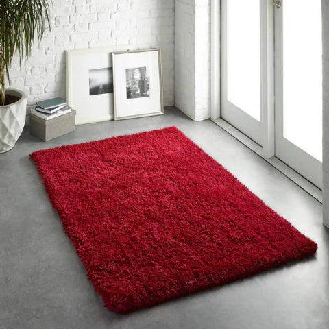 Chicago Red Shaggy Rug - Rugs