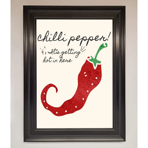 Chili Pepper Framed Print - A1 (59.4 x 84.1 cm) / Matt Black - Framed Print