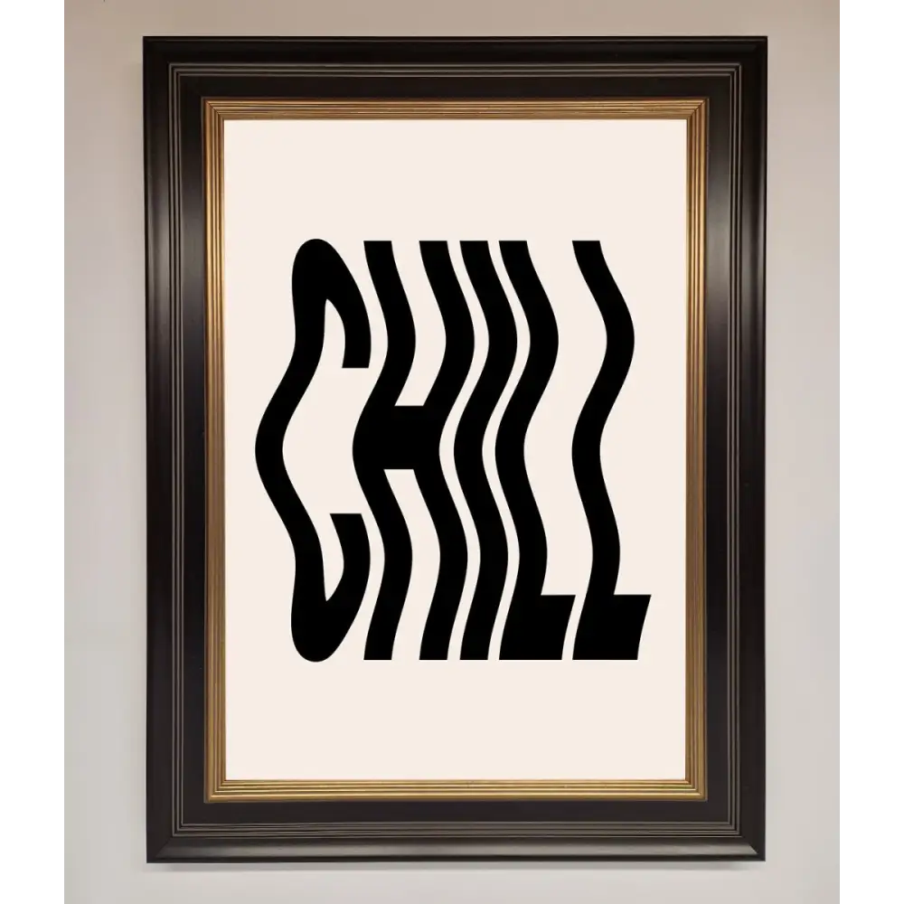 Chill Beige Framed Poster - A3 (29.7 x 42 cm) / Black Gold - Framed Print
