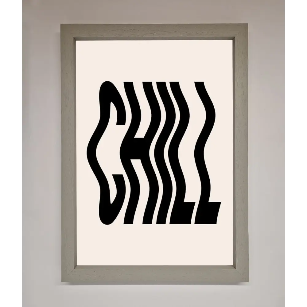 Chill Beige Framed Poster - A3 (29.7 x 42 cm) / Grey - Framed Print