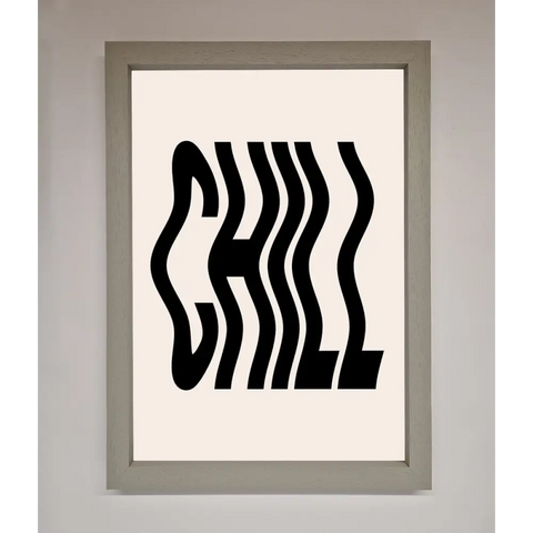 Chill Beige Framed Poster - A3 (29.7 x 42 cm) / Grey - Framed Print