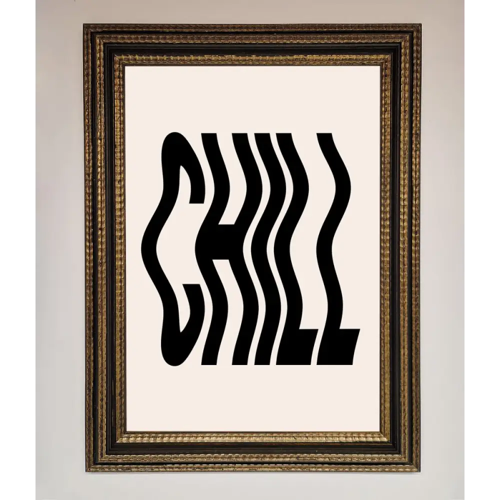 Chill Beige Framed Poster - A3 (29.7 x 42 cm) / Ornate Gold Black - Framed Print