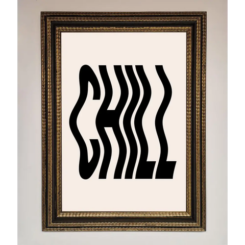 Chill Beige Framed Poster - A3 (29.7 x 42 cm) / Ornate Gold Black - Framed Print