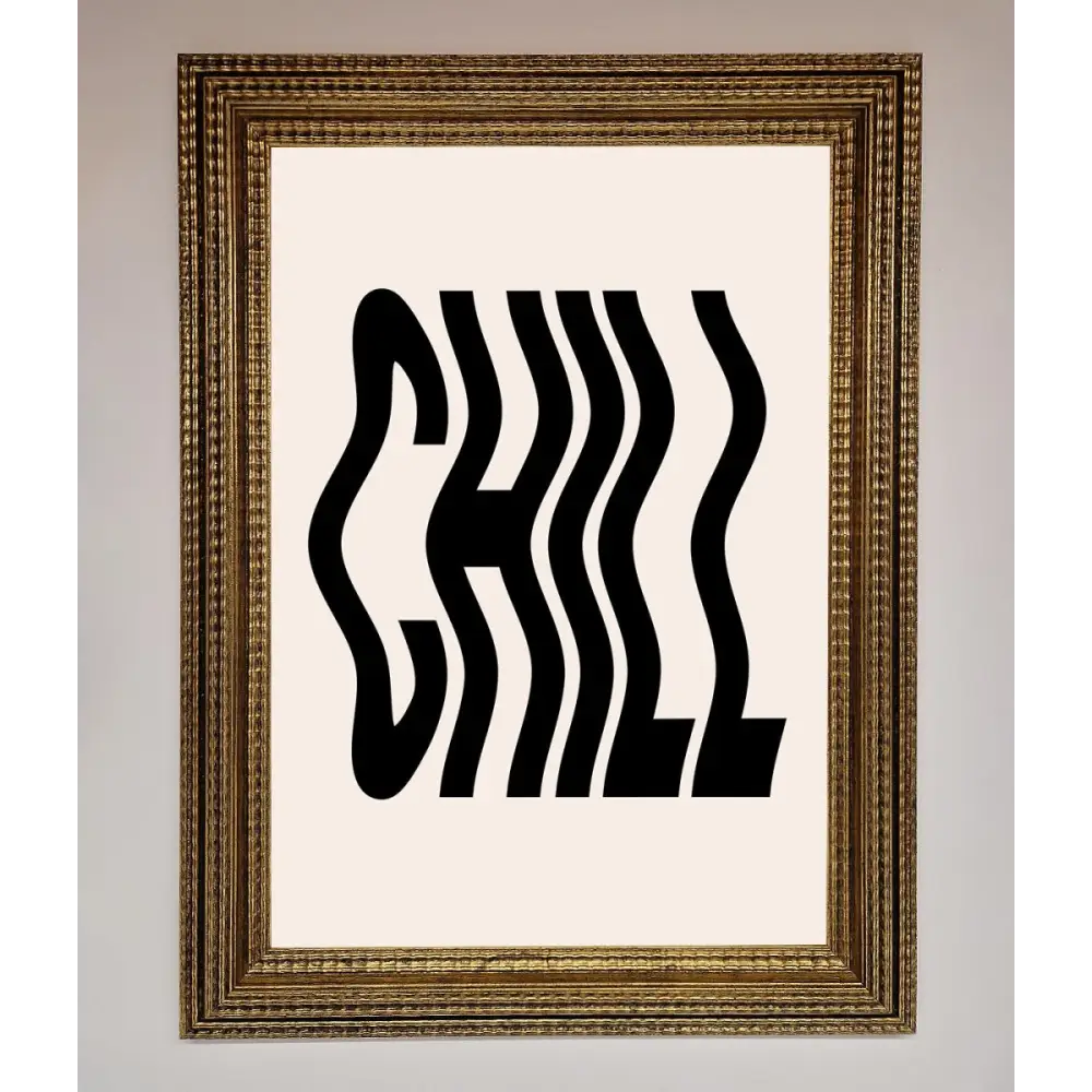 Chill Beige Framed Poster - A3 (29.7 x 42 cm) / Ornate Gold - Framed Print