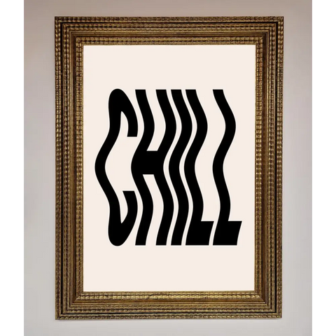 Chill Beige Framed Poster - A3 (29.7 x 42 cm) / Ornate Gold - Framed Print