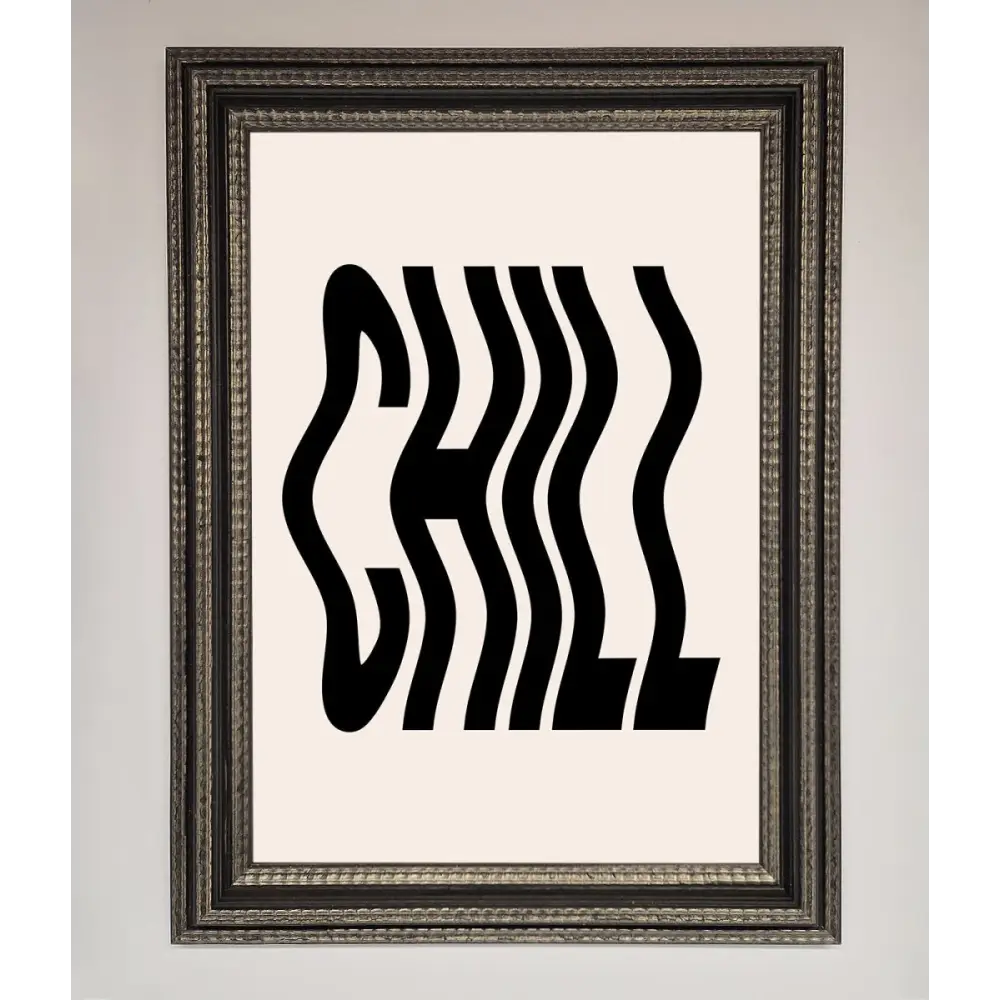 Chill Beige Framed Poster - A3 (29.7 x 42 cm) / Ornate Silver Black - Framed Print