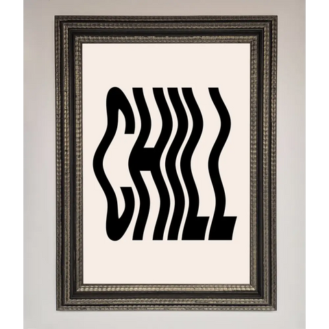 Chill Beige Framed Poster - A3 (29.7 x 42 cm) / Ornate Silver Black - Framed Print