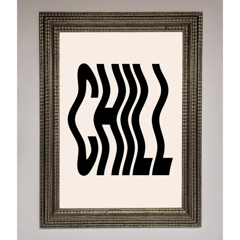 Chill Beige Framed Poster - A3 (29.7 x 42 cm) / Ornate Silver - Framed Print