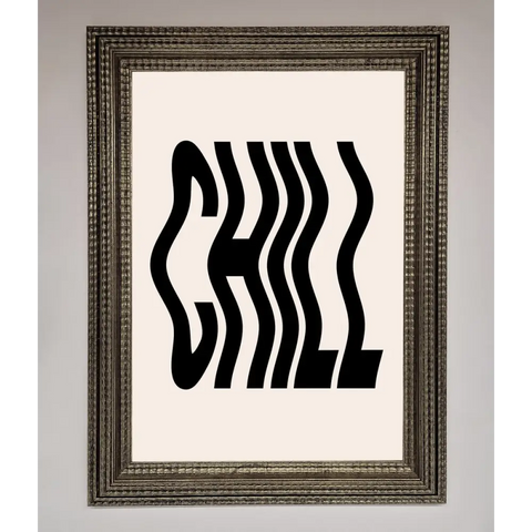 Chill Beige Framed Poster - A3 (29.7 x 42 cm) / Ornate Silver - Framed Print