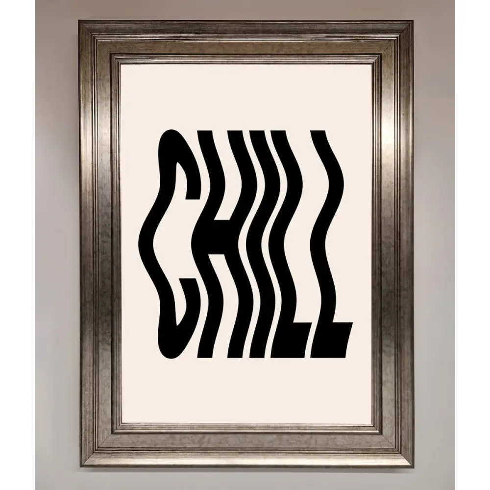 Chill Beige Framed Poster - A3 (29.7 x 42 cm) / Silver - Framed Print