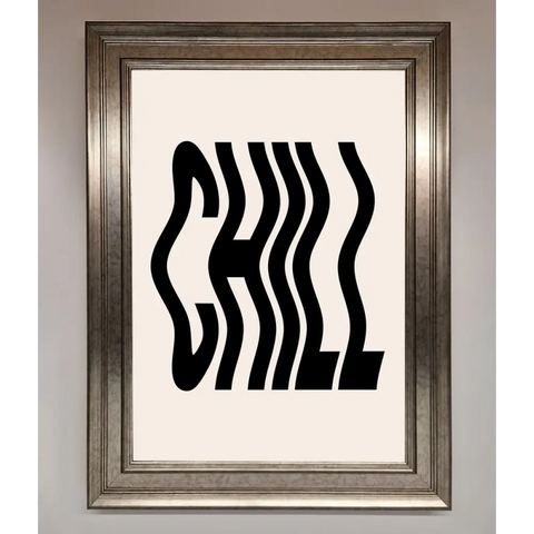 Chill Beige Framed Poster - A3 (29.7 x 42 cm) / Silver - Framed Print