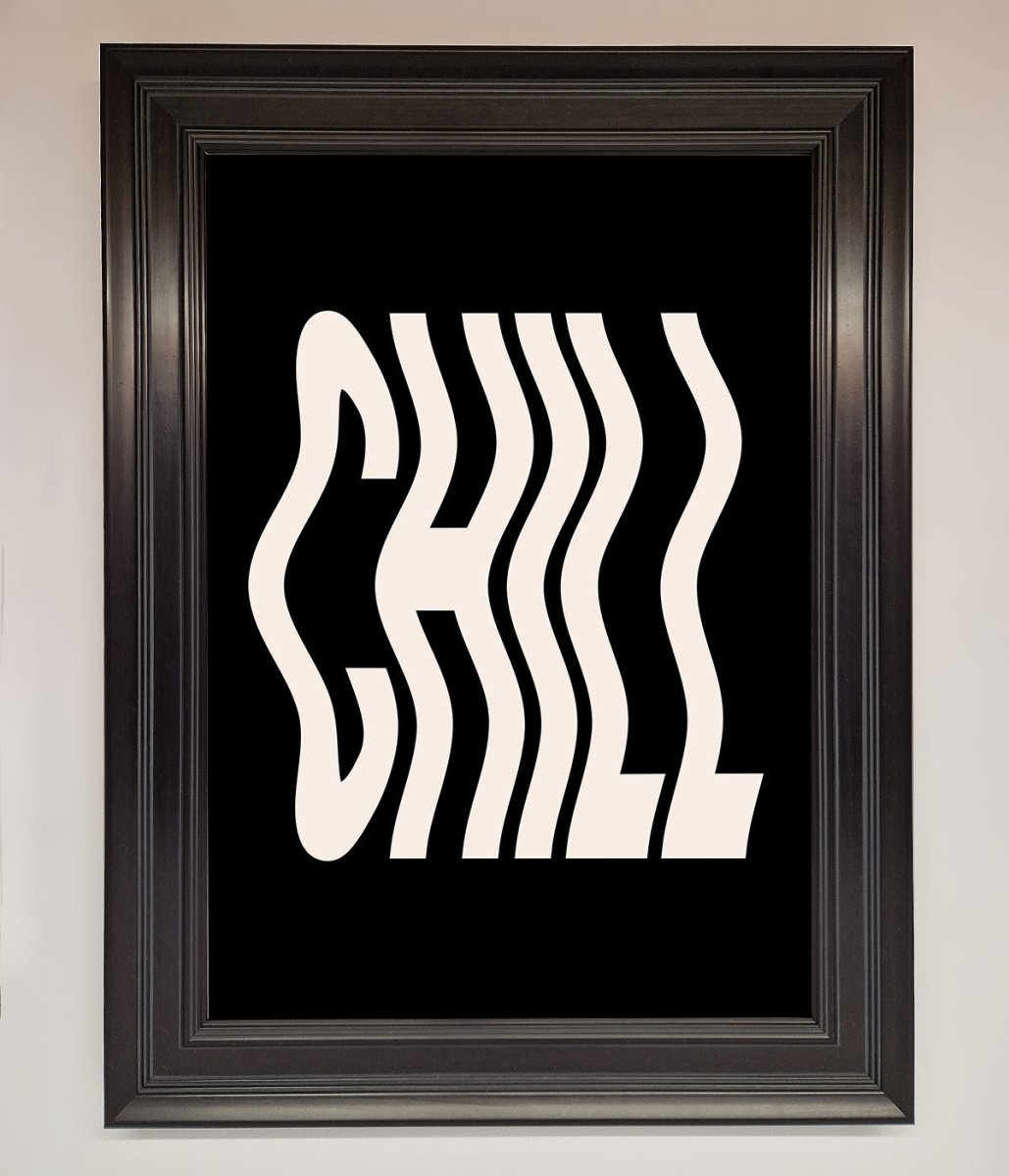 Chill Black Framed Wall Art