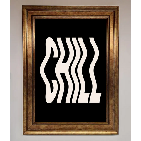 Chill Black Framed Wall Art - A3 (29.7 x 42 cm) / Bronze - Framed Print