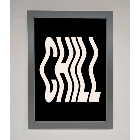 Chill Black Framed Wall Art - A3 (29.7 x 42 cm) / Dark Grey - Framed Print