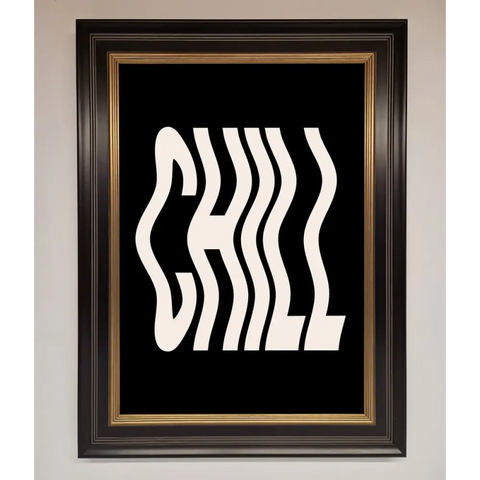 Chill Black Framed Wall Art - A3 (29.7 x 42 cm) / Black Gold - Framed Print