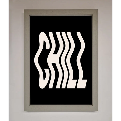 Chill Black Framed Wall Art - A3 (29.7 x 42 cm) / Grey - Framed Print