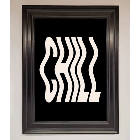 Chill Black Framed Wall Art - A3 (29.7 x 42 cm) / Matt Black - Framed Print