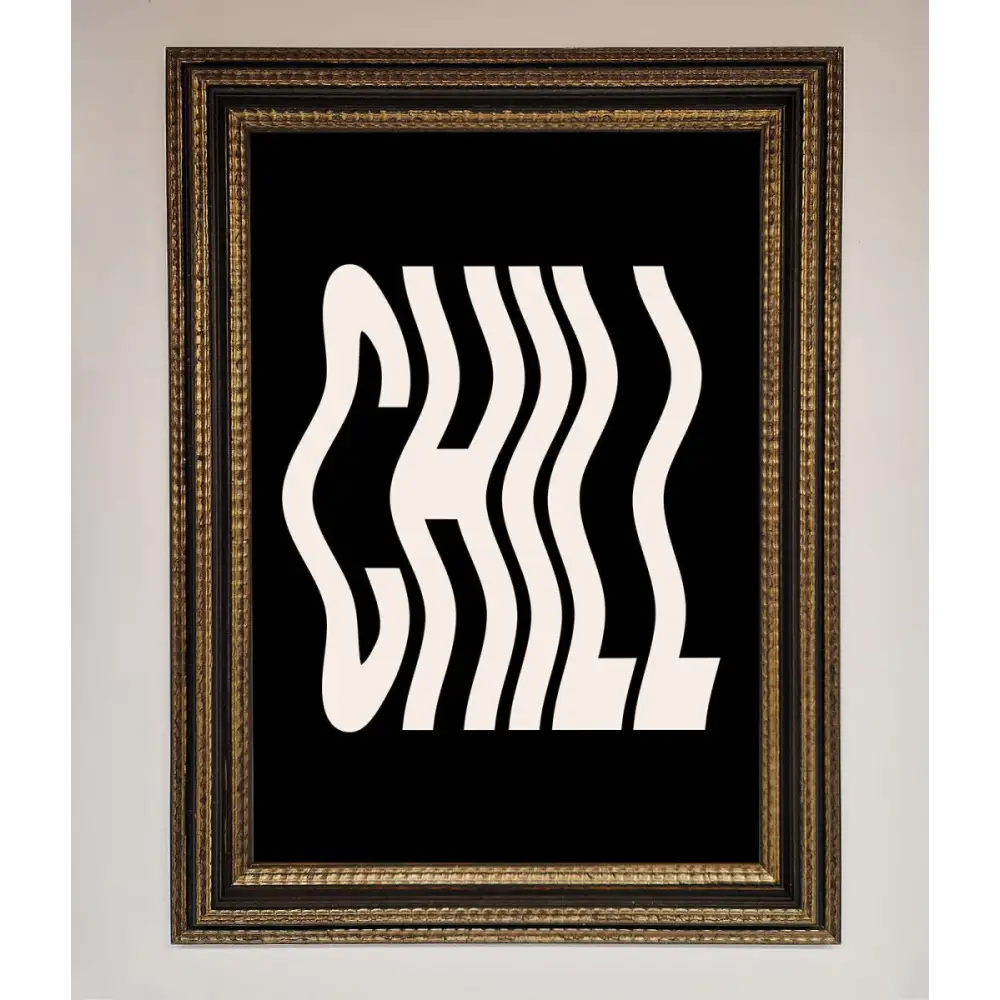 Chill Black Framed Wall Art - A3 (29.7 x 42 cm) / Ornate Gold Black - Framed Print