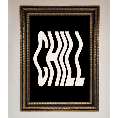 Chill Black Framed Wall Art - A3 (29.7 x 42 cm) / Ornate Gold Black - Framed Print