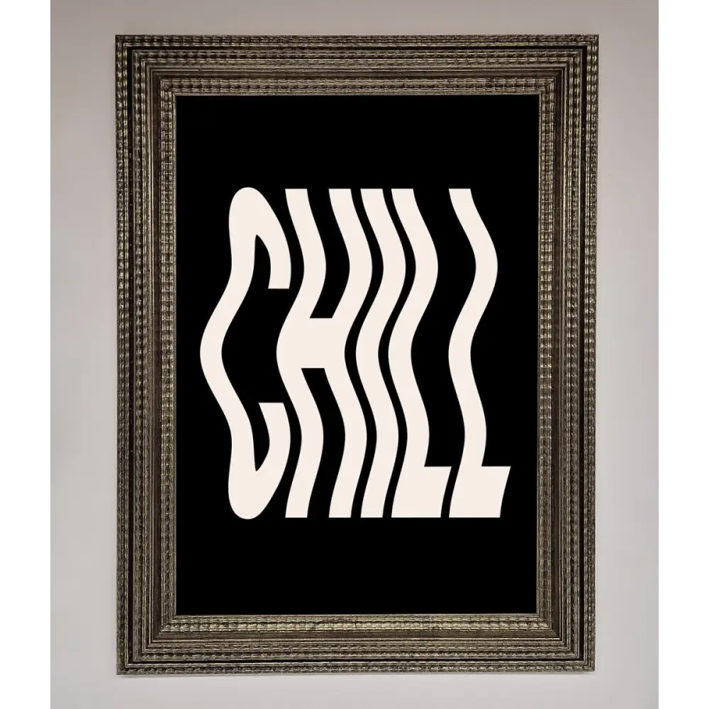 Chill Black Framed Wall Art - A3 (29.7 x 42 cm) / Ornate Silver - Framed Print