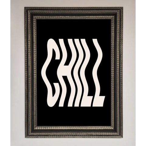 Chill Black Framed Wall Art - A3 (29.7 x 42 cm) / Ornate Silver Black - Framed Print