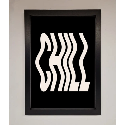 Chill Black Framed Wall Art - A3 (29.7 x 42 cm) / Black - Framed Print