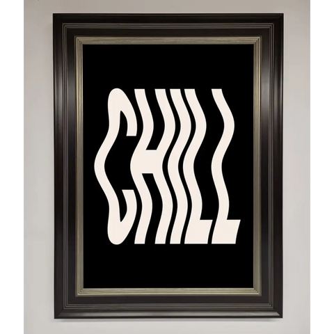 Chill Black Framed Wall Art - A3 (29.7 x 42 cm) / Black Silver - Framed Print