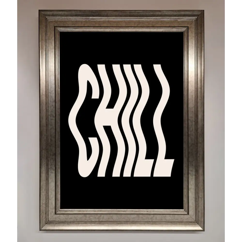 Chill Black Framed Wall Art - A3 (29.7 x 42 cm) / Silver - Framed Print