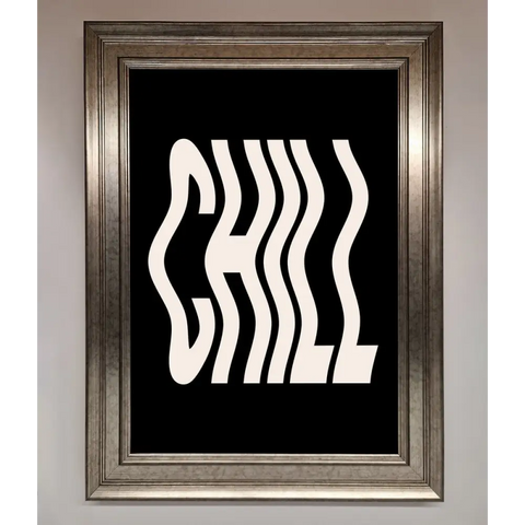 Chill Black Framed Wall Art - A3 (29.7 x 42 cm) / Silver - Framed Print
