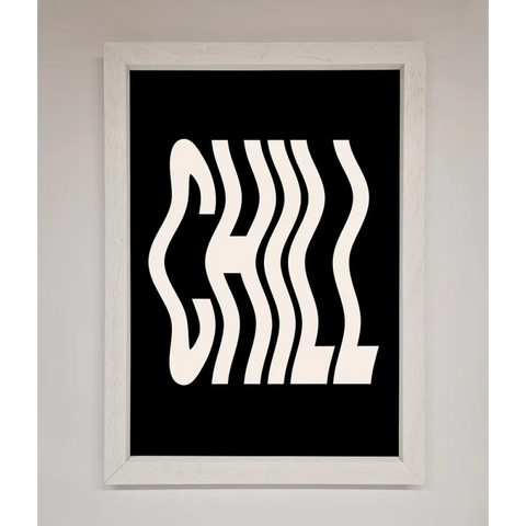 Chill Black Framed Wall Art - A3 (29.7 x 42 cm) / White - Framed Print