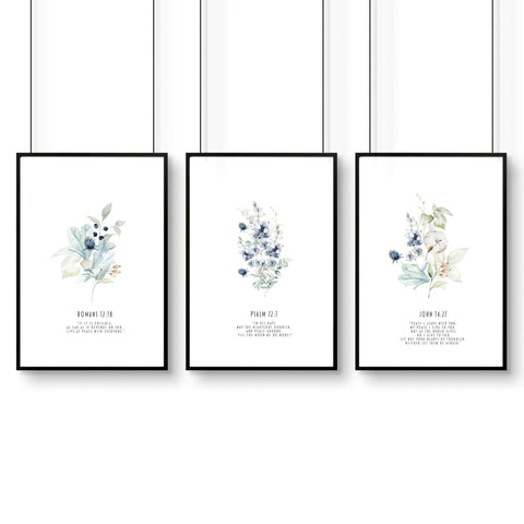 Christian posters | set of 3 Home decoration wall art prints