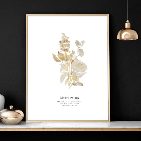 Bible quote wall art | set of 3 Christian wall art prints