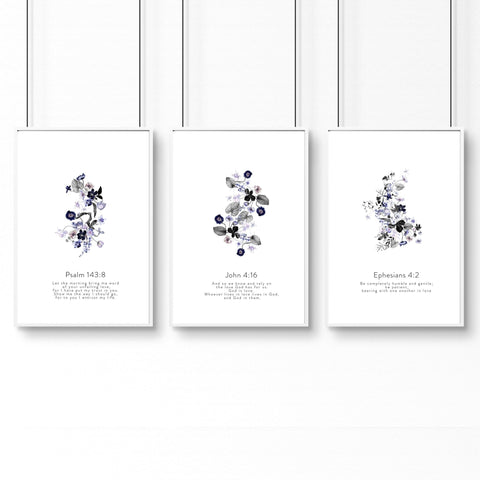 Christianity pictures wall art for living room | set of 3 wall art prints